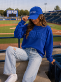 THE HILL embossed print crewneck
