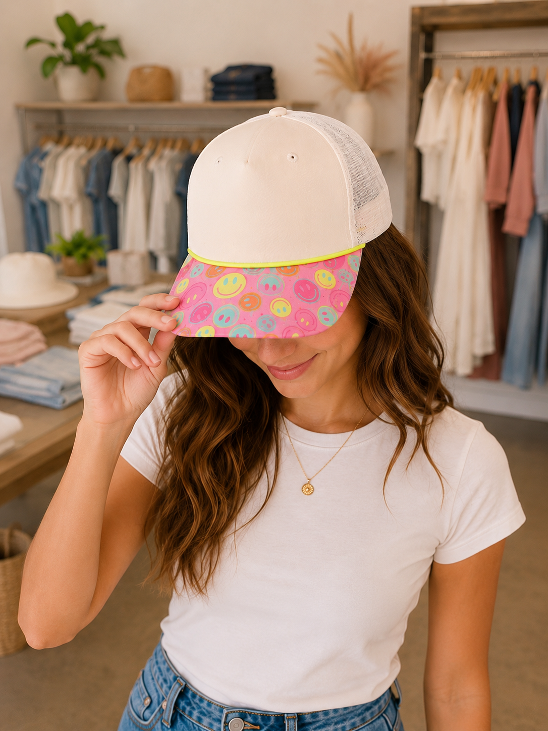 SMILEY NEON BLANK HAT