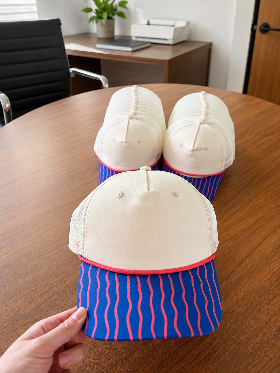 BLANK PINK +BLUE hat