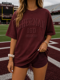 SHERMAN ISD graphic embossed